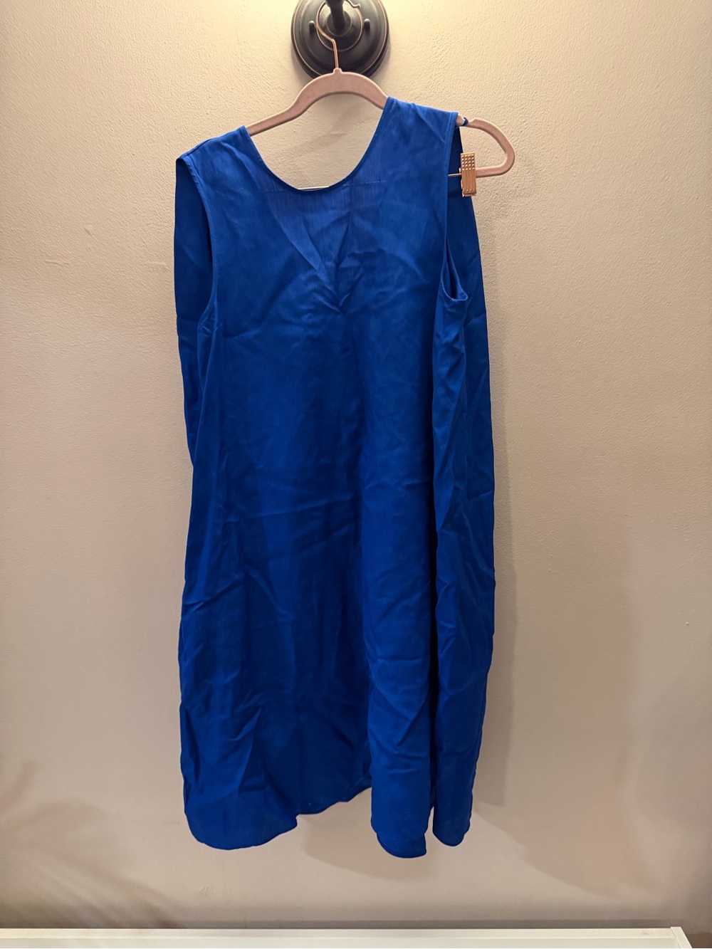 COS NWT Cobalt Royal Blue Tencel Lyocell Midi Dress Size 8